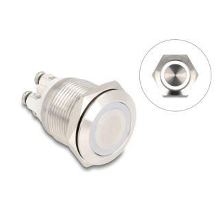 DeLOCK 20977 push-button panel Silver
