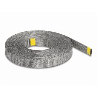 DeLOCK Braided Sleeve for EMI shielding stretchable 10 m x 20 mm