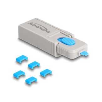 DeLOCK USB Type-C Port Blocker Set for USB Type-C female ports 5 pieces + lock tool
