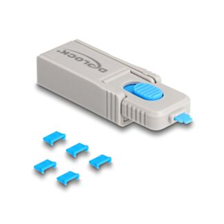 DeLOCK Set di bloccaggio porte Micro USB per Micro USB femmina 5 pezzi + strumento di blocco