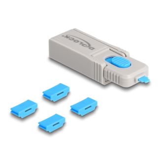 DeLOCK HDMI Port Blocker Set for HDMI female ports 4 pieces + lock tool