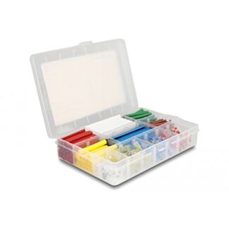 DeLOCK Tubo termorestringente con connettore a filo saldato scatola di assortimento 308 pezzi colorati