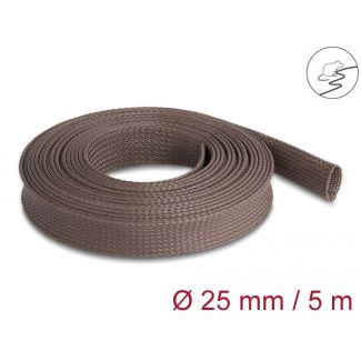 DeLOCK Manicotto intrecciato resistente ai roditori allungabile 5 m x 25 mm marrone