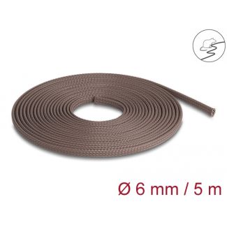 DeLOCK Manicotto intrecciato resistente ai roditori allungabile 5 m x 6 mm marrone