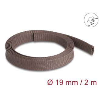 DeLOCK Manicotto intrecciato resistente ai roditori allungabile 2 m x 19 mm marrone