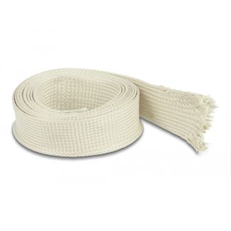 DeLOCK Braided Sleeve made of nomex fibers 2 m x 25 mm white