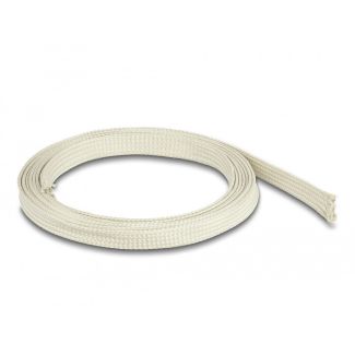 DeLOCK Braided Sleeve made of nomex fibers 2 m x 15 mm white