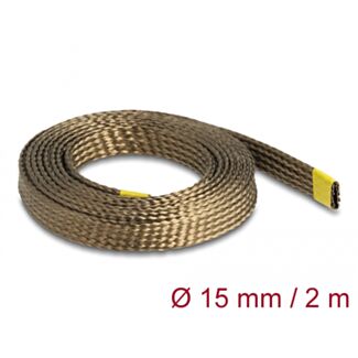 DeLOCK Manicotto intrecciato in fibre di basalto 2 m x 15 mm marrone