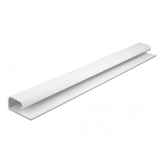 DeLOCK Cable Duct for under-table mounting 57 x 25 mm - length 400 mm 2 pieces white
