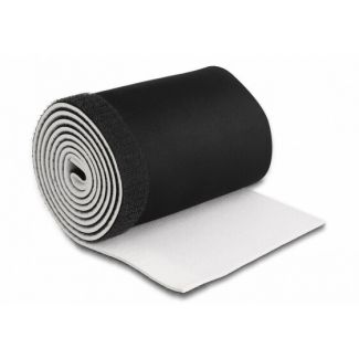 DeLOCK Cable sleeve neoprene flexible with hook-and-loop fastener 1.5 m x 135 mm black / white