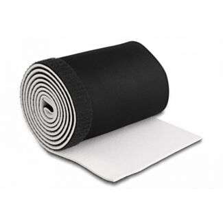 DeLOCK Passacavo in neoprene flessibile con chiusura con chiusura a strappo 1,5 m x 135 mm nero / bianco