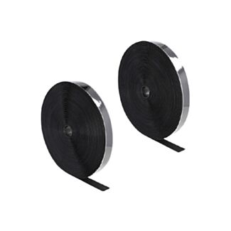 DeLOCK Nastro autoadesivo con chiusura a strappo pesante L 25 m x L 25 mm nero