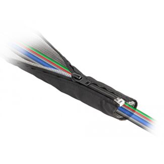 DeLOCK Manicotto intrecciato con schermatura EMI e cerniera resistente al calore 1 m x 20 mm nero