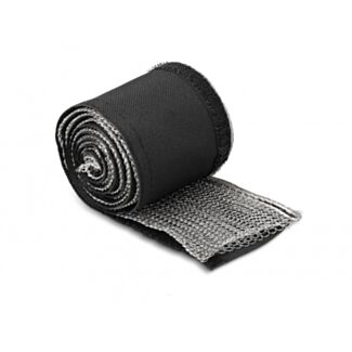 DeLOCK Manicotto intrecciato con schermatura EMI e chiusura a strappo resistente al calore 1 m x 16 mm nero