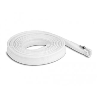 DeLOCK Manicotto intrecciato con cerniera lampo resistente al calore 3 m x 20 mm bianco