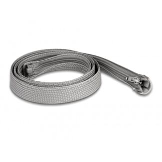 DeLOCK Manicotto intrecciato con cerniera lampo resistente al calore 1 m x 20 mm grigio