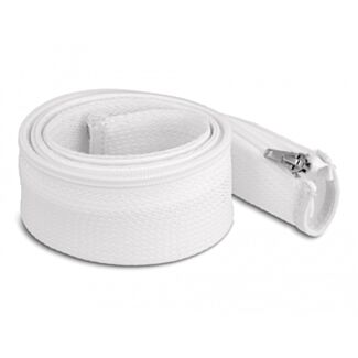 DeLOCK Manicotto intrecciato con cerniera lampo resistente al calore 1 m x 50 mm bianco