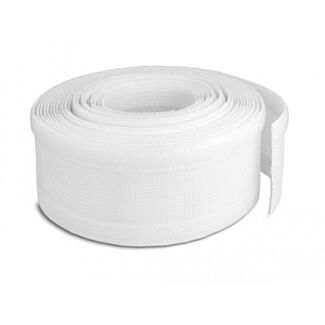 DeLOCK Manicotto intrecciato con gancio e anello di fissaggio da 10 m x 32 mm bianco