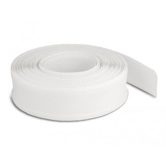 DeLOCK Braided Sleeving with Hook-and-Loop Fastener 10 m x 19 mm white