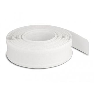 DeLOCK Manicotto intrecciato con gancio e anello di fissaggio da 10 m x 19 mm bianco