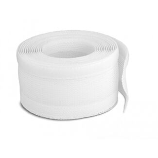 DeLOCK Manicotto intrecciato con gancio e anello di fissaggio da 5 m x 32 mm bianco