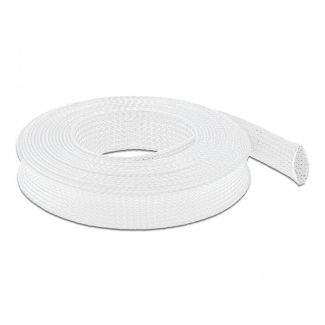DeLOCK Braided Sleeve stretchable 10 m x 25 mm white
