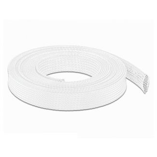DeLOCK Braided Sleeve stretchable 10 m x 19 mm white