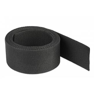 DeLOCK Tubo termorestringente in tessuto 2 m x 25 mm rapporto di restringimento 2:1 nero