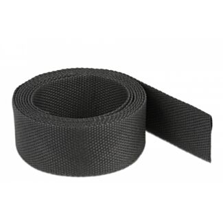 DeLOCK Tubo termorestringente in tessuto 2 m x 20 mm rapporto di restringimento 2:1 nero