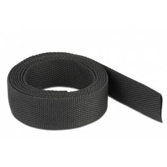 DeLOCK Fabric heat shrink tube 2 m x 16 mm shrinkage ratio 2:1 black