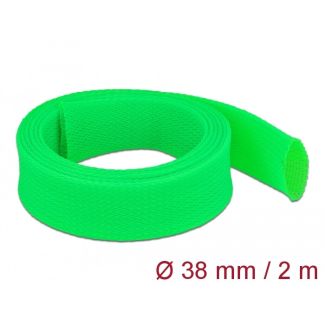 DeLOCK Braided Sleeve stretchable 2 m x 38 mm green