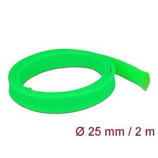 DeLOCK Manicotto intrecciato estensibile da 2 m x 25 mm verde