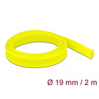 DeLOCK Manicotto intrecciato estensibile da 2 m x 19 mm giallo
