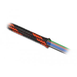 DeLOCK Braided Sleeve stretchable 2 m x 6 mm black-red