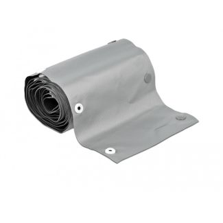 DeLOCK Cable protection sleeve with snap button fastener heat-resistant 2 m x 30 mm grey / black