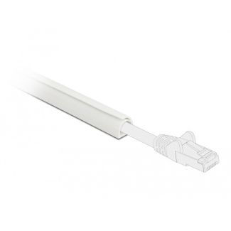 DeLOCK Cable Duct Mini self-closing self-adhesive 10 x 10 mm - length 1 m white