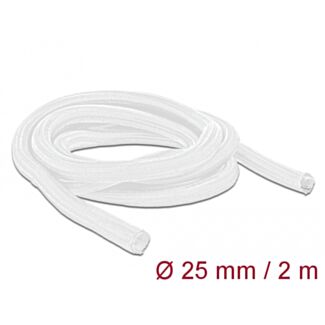 DeLOCK Manicotto intrecciato con chiusura automatica 2 m x 25 mm bianco