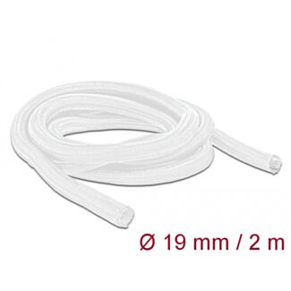 DeLOCK Manicotto intrecciato con chiusura automatica 2 m x 19 mm bianco