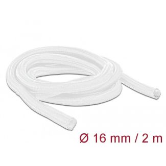 DeLOCK Braided Sleeve self-closing 2 m x 16 mm white