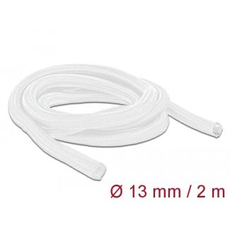DeLOCK Braided Sleeve self-closing 2 m x 13 mm white