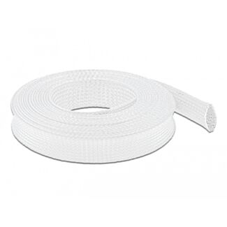 DeLOCK Manicotto intrecciato estensibile da 5 m x 25 mm bianco