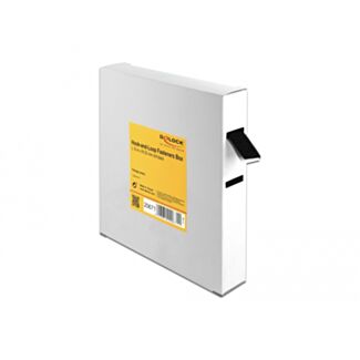 DeLOCK Nastro con chiusura a strappo a rotolo L 10 m x P 20 mm in scatola nera