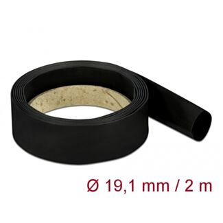 DeLOCK Tubo termorestringente da 2 m x 19,1 mm Rapporto di restringimento 4:1 nero