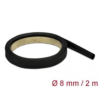 DeLOCK Tubo termorestringente da 2 m x 8 mm Rapporto di restringimento 4:1 nero