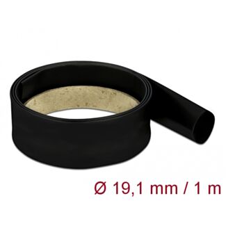DeLOCK Tubo termorestringente da 1 m x 19,1 mm Rapporto di restringimento 4:1 nero