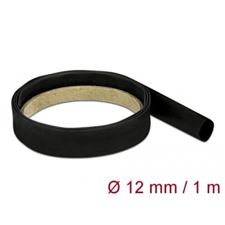 DeLOCK Tubo termorestringente da 1 m x 12 mm Rapporto di restringimento 4:1 nero
