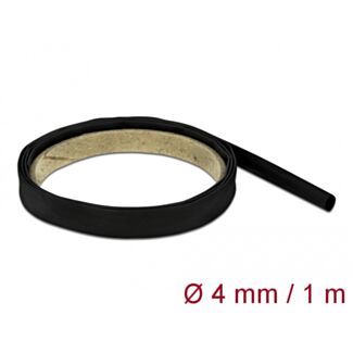 DeLOCK Tubo termorestringente da 1 m x 4 mm Rapporto di restringimento 4:1 nero