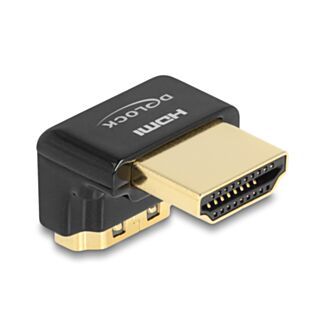 DeLOCK Adattatore HDMI maschio per femmina 90° angolato verso il basso 8K 60 Hz metallo