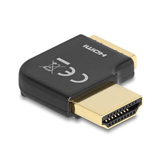 DeLOCK Adattatore HDMI maschio per femmina 90° angolata a destra 8K 60 Hz metallo