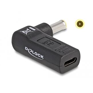 DeLOCK Adattatore per portatile Cavo di ricarica USB Type-C femmina per Samsung 5,5 x 3,0 mm maschio 90° angolato